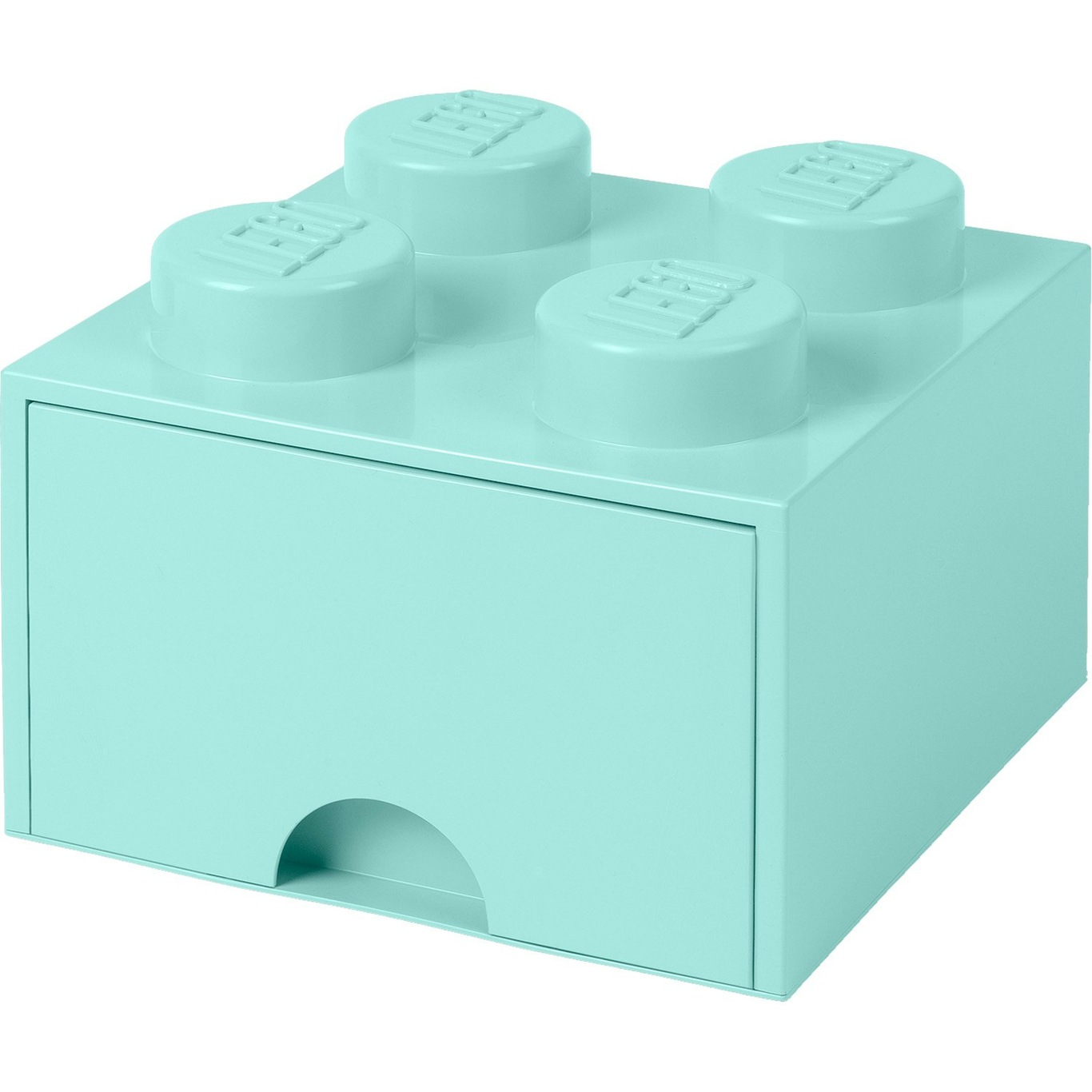 LEGO® Förvaring Med Låda 4 Knoppar, Aqua Light Blue