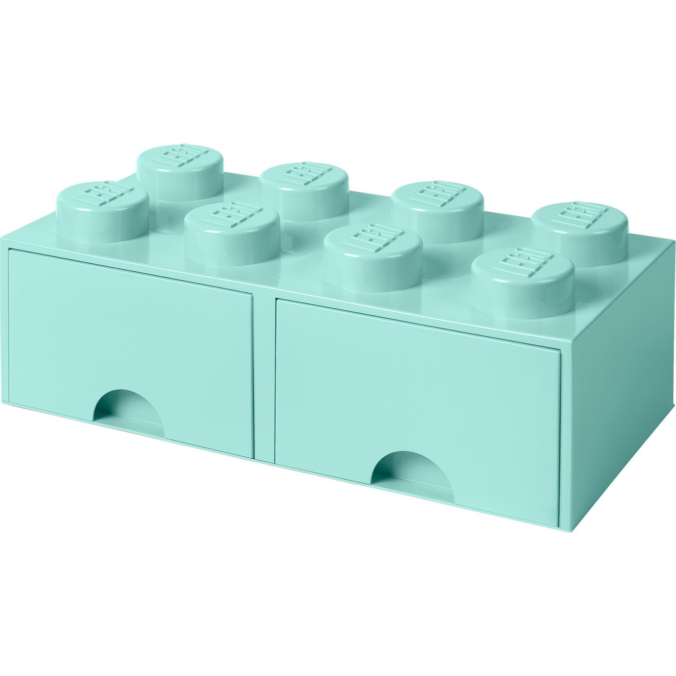 LEGO® Förvaring Med 2 Lådor 8 Knoppar, Light Royal Blue