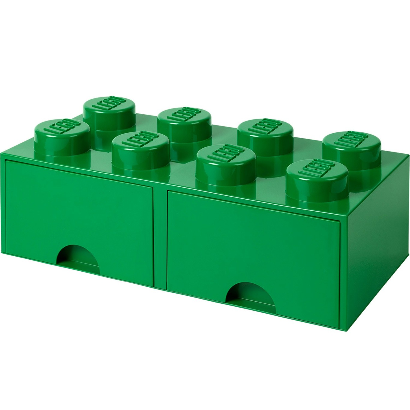 LEGO® Förvaring Med 2 Lådor 8 Knoppar, Mörkgrön