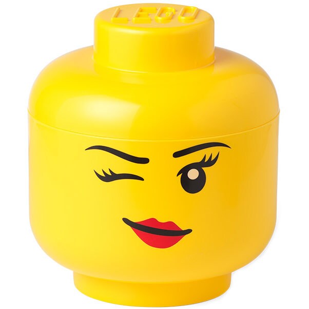 Room Copenhagen Lego® Förvaringslåda Huvud Liten Boy - Småförvaring barn Polypropen Gul