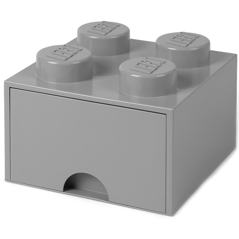 LEGO® Låda 4 Knoppar, Medium Stone Grey