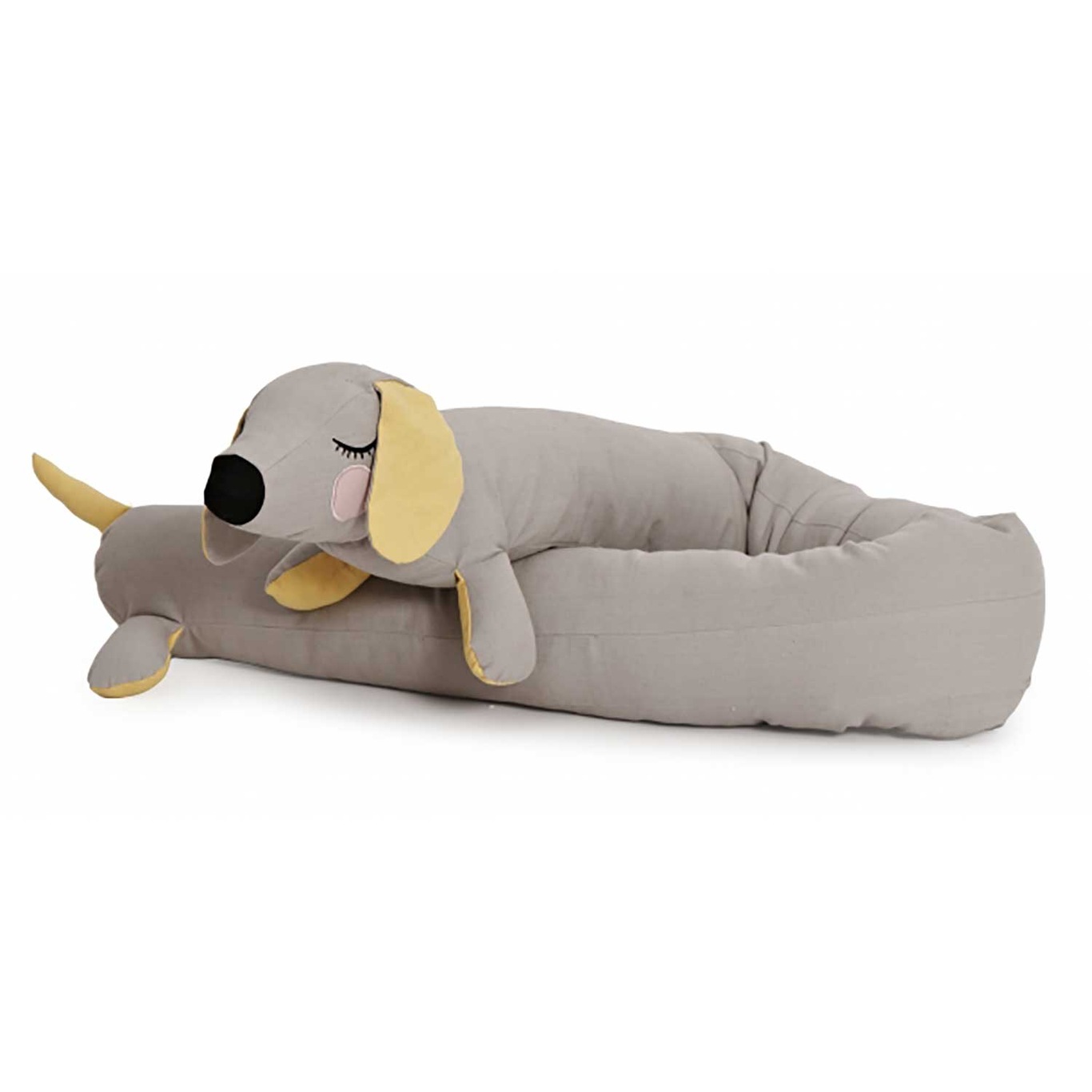 Lazy Long Dog Kudde, Ljusgrå