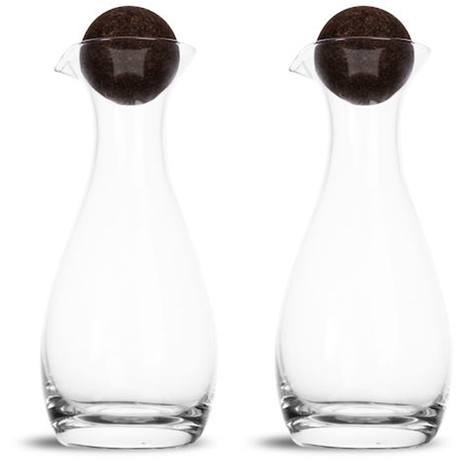 Sagaform Nature Flaskor 2-pack 30 Cl - Olja-, Vinäger- & Dressingflaskor Munblåst Glas Klar