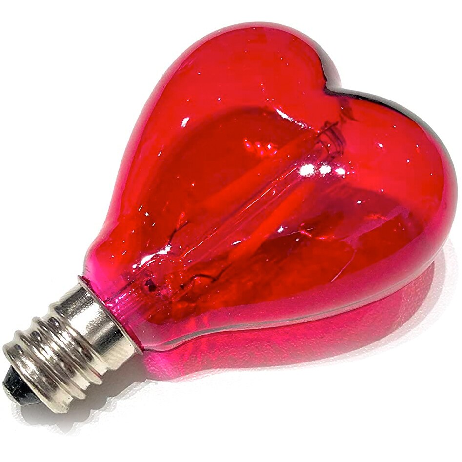 Seletti Led Ljuskälla Mouse Lamp E14 1w Hjärtformad - Dekorationsbelysning Glas Röd