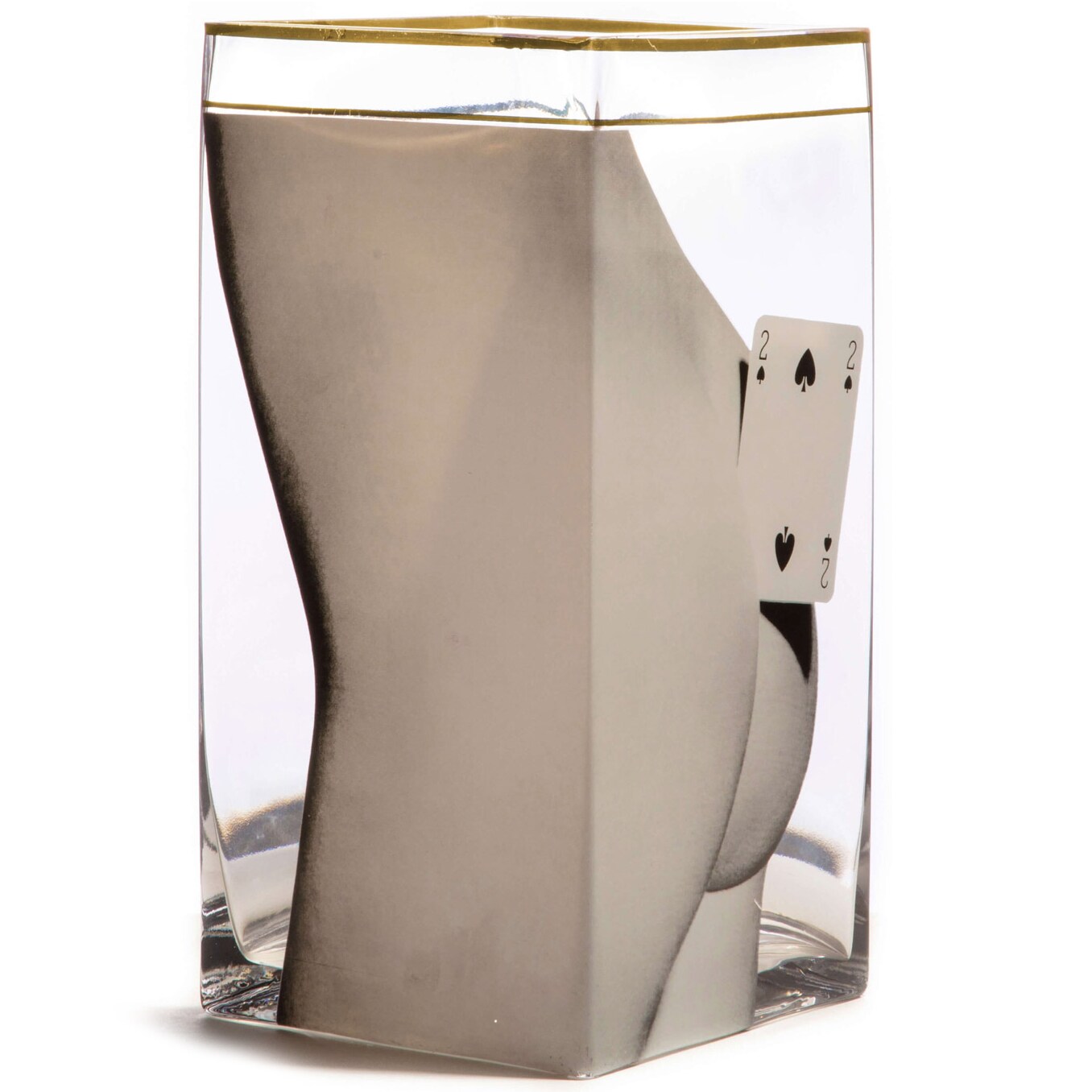 Seletti Two Of Spades Vas 10x14 Cm - Vaser Glas Klar