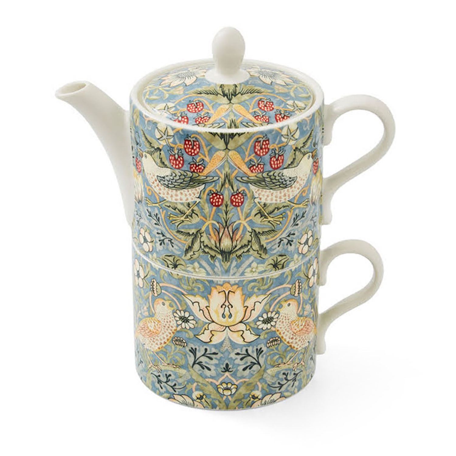 royaldesign.se | Morris & Co Tea For One Tekanna Med Mugg 28 cl, Strawberry Thief