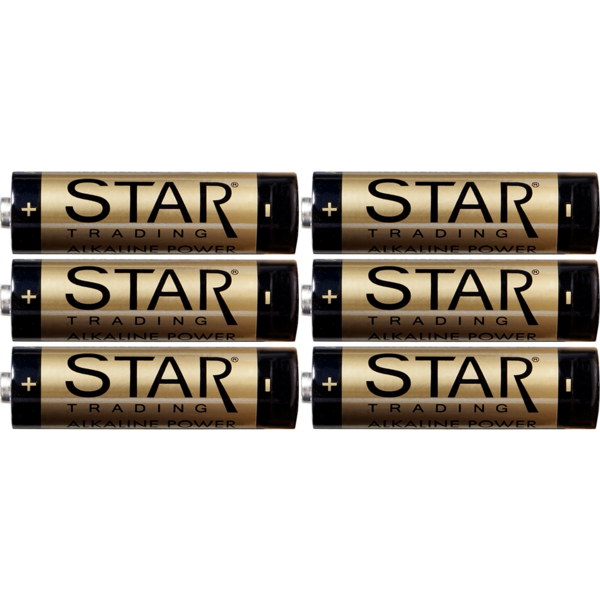 Star Trading Aa Alkaline Power Batterier 6-pack - Övriga lamptillbehör Guld