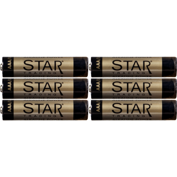 Star Trading Aaa Alkaline Power Batterier 6-pack - Övriga lamptillbehör Guld