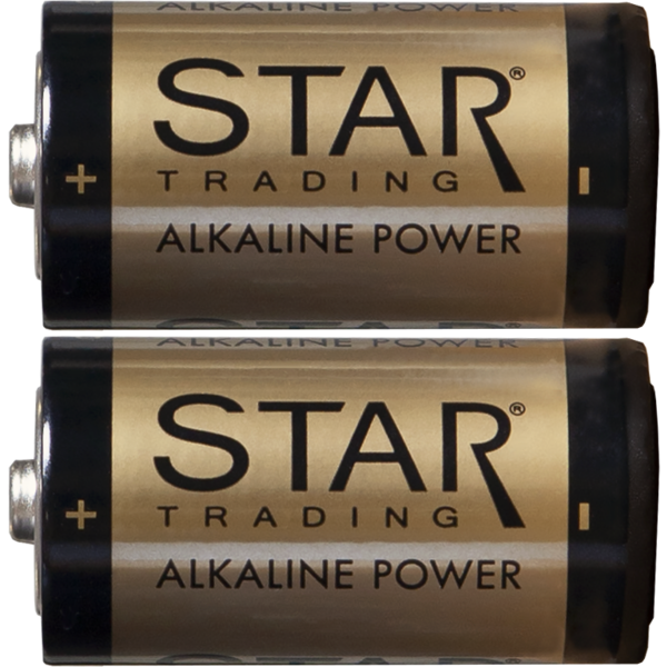 C Alkaline Power Batterier, 2-pack