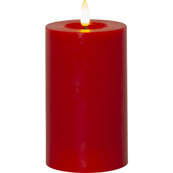 Flamme Flow Blockljus LED Röd, 15 cm