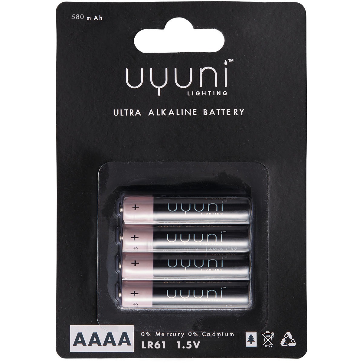 AAAA Batteri 1,5V 580mAh, 4-pack
