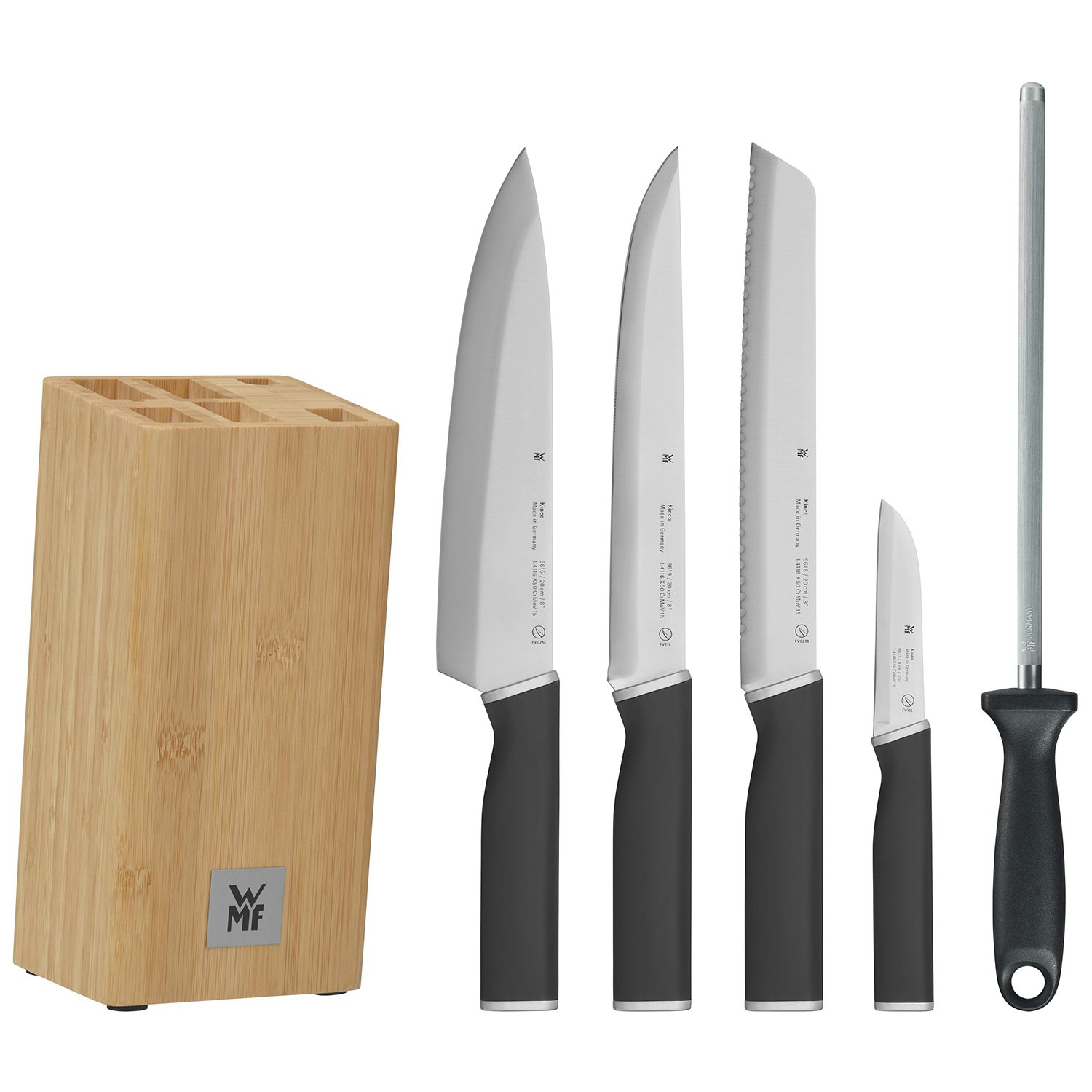 Wmf Kineo Knivblock 5 Delar - Knivlister & Knivblock Stål Trä