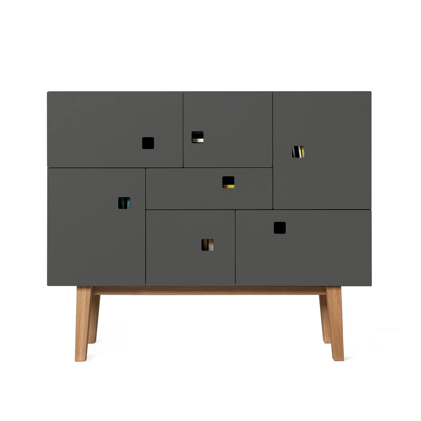 Peep C1 Multi-Purpose Cabinet, Slate Grey/Ek Retro