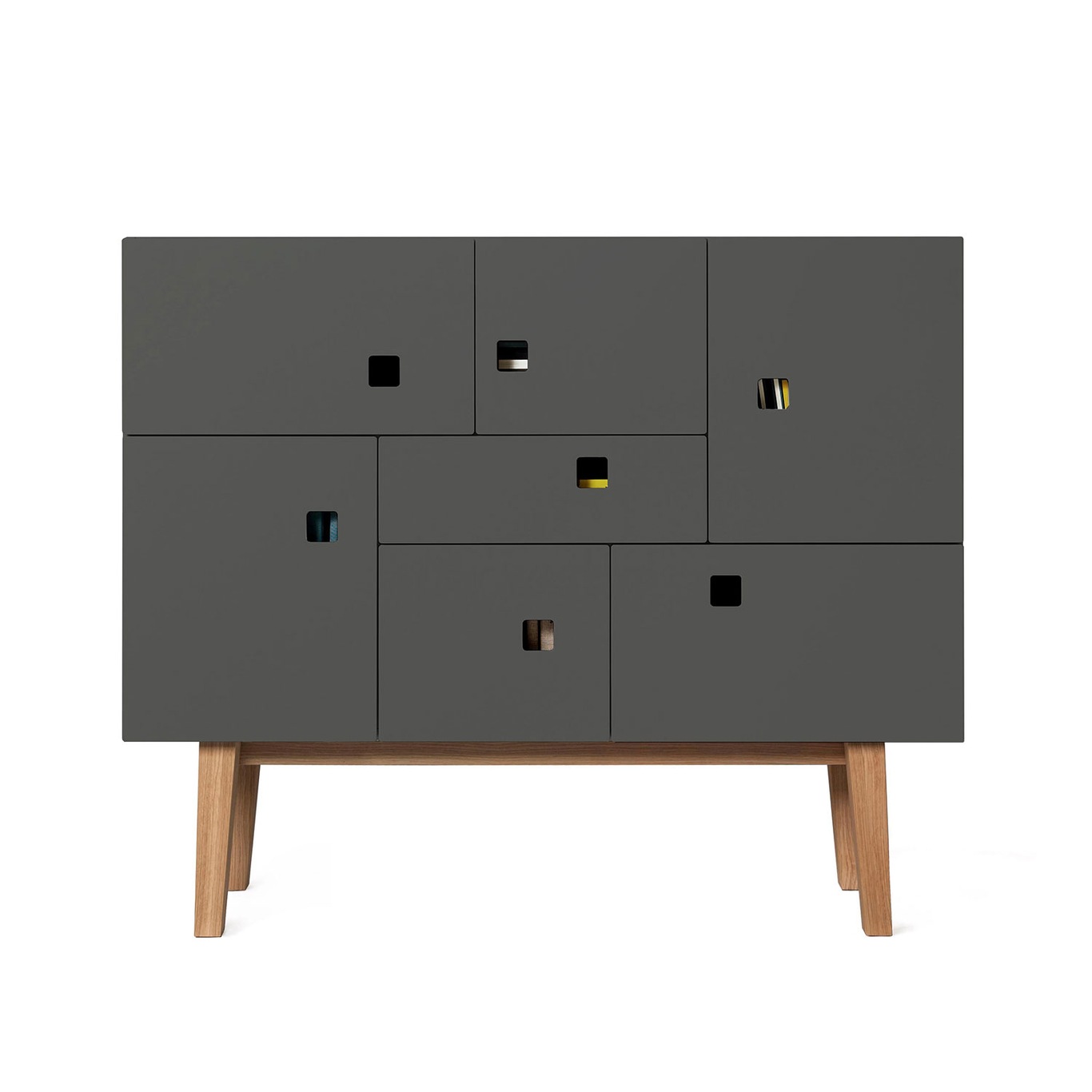 Peep C1 Multi-Purpose Cabinet, Slate Grey/Ek Retro